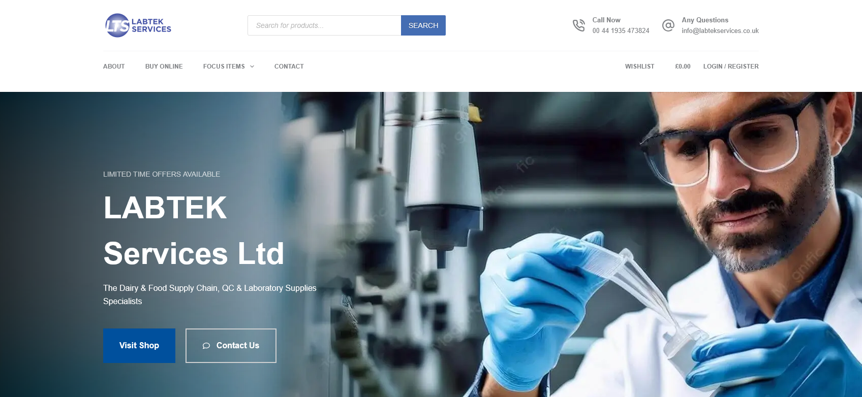 LABTEK Services Ltd Website Screenshot 001