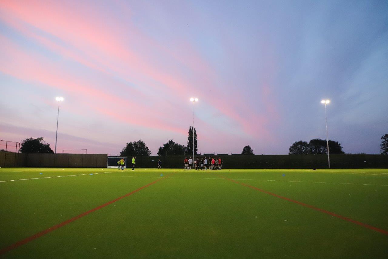 Trentham Academy Notts Sport Hockey Pitch under floodlights
