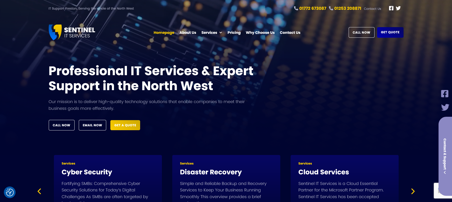 Sentinel IT Services Ltd Website Screenshot 001