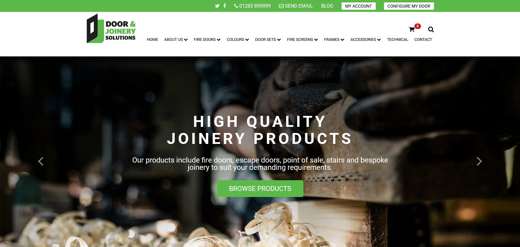 Door & Joinery Solutions Ltd Website Screenshot 001