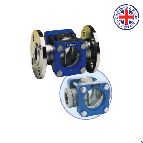 Rhodes 934 Sight Glass with Flap & Scale Plate