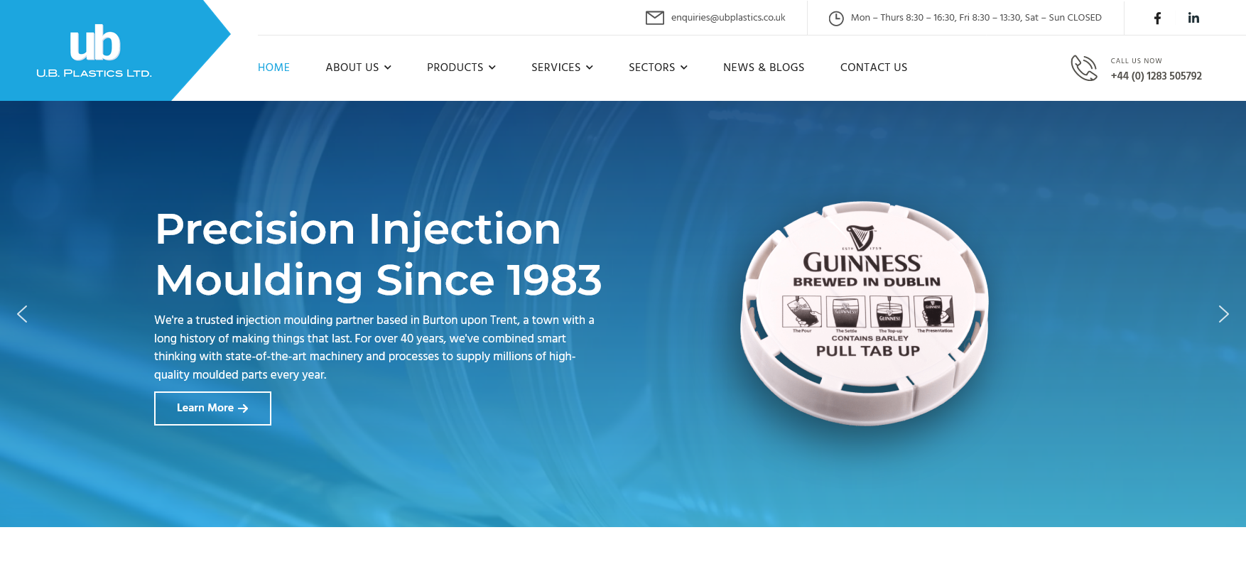 UB Plastics Ltd Website Screenshot 001