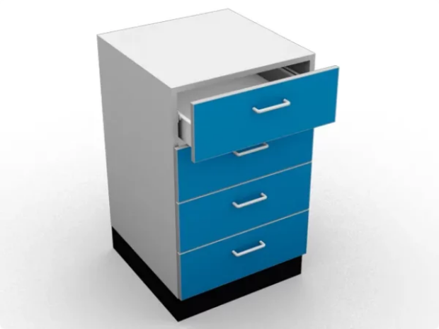 Single Free Standing 4 Drawer Unit
