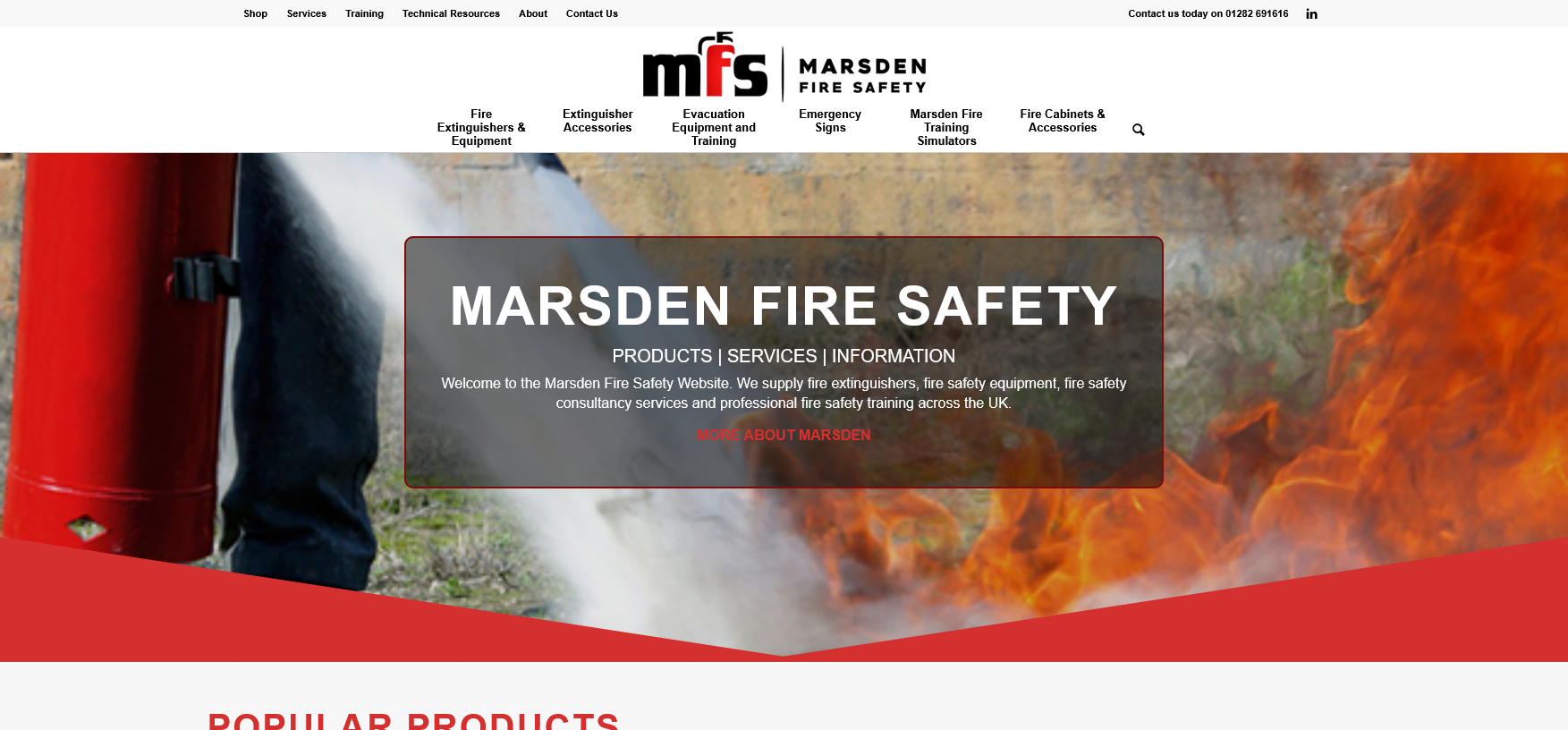 Marsden Fire Safety Ltd Website Screenshot 001