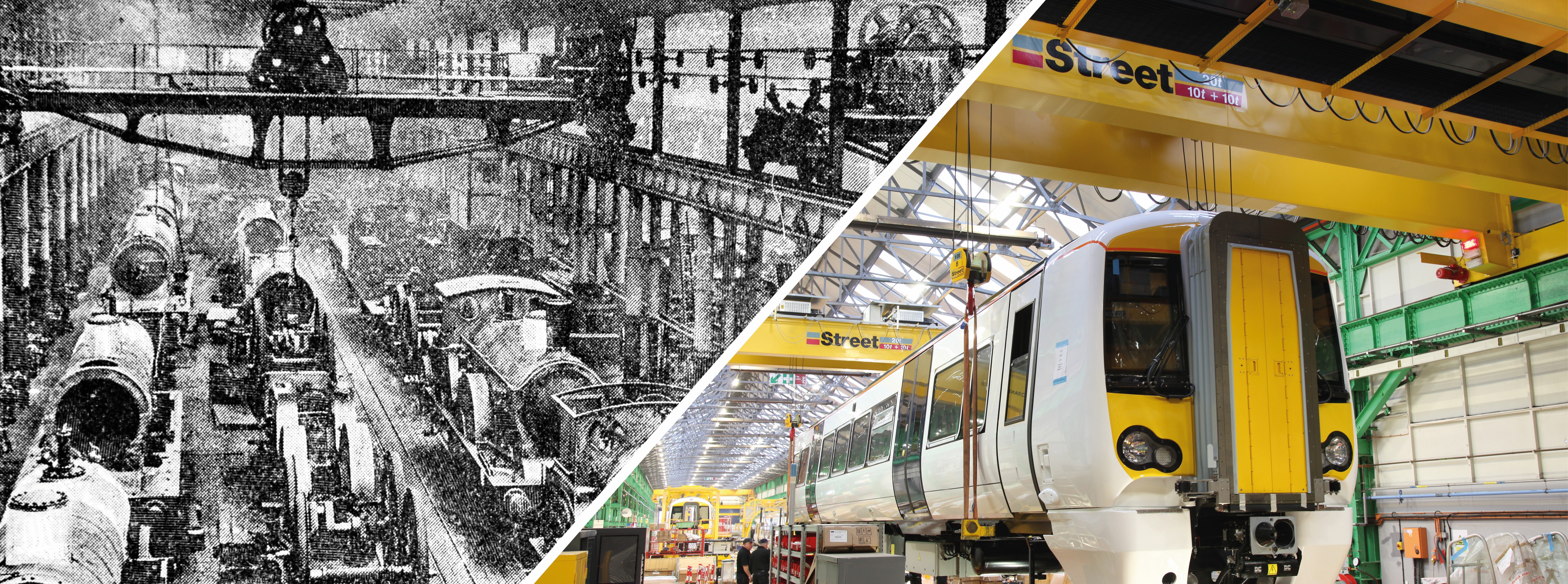 Image shows the end result of a crane modernisation in a listed building