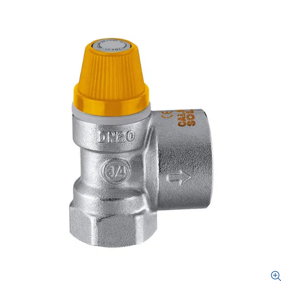 Altecnic / Caleffi 253 Solar Series Pressure Safety Relief Valve 1/2" x 3/4" F x F 3 Bar - 253043