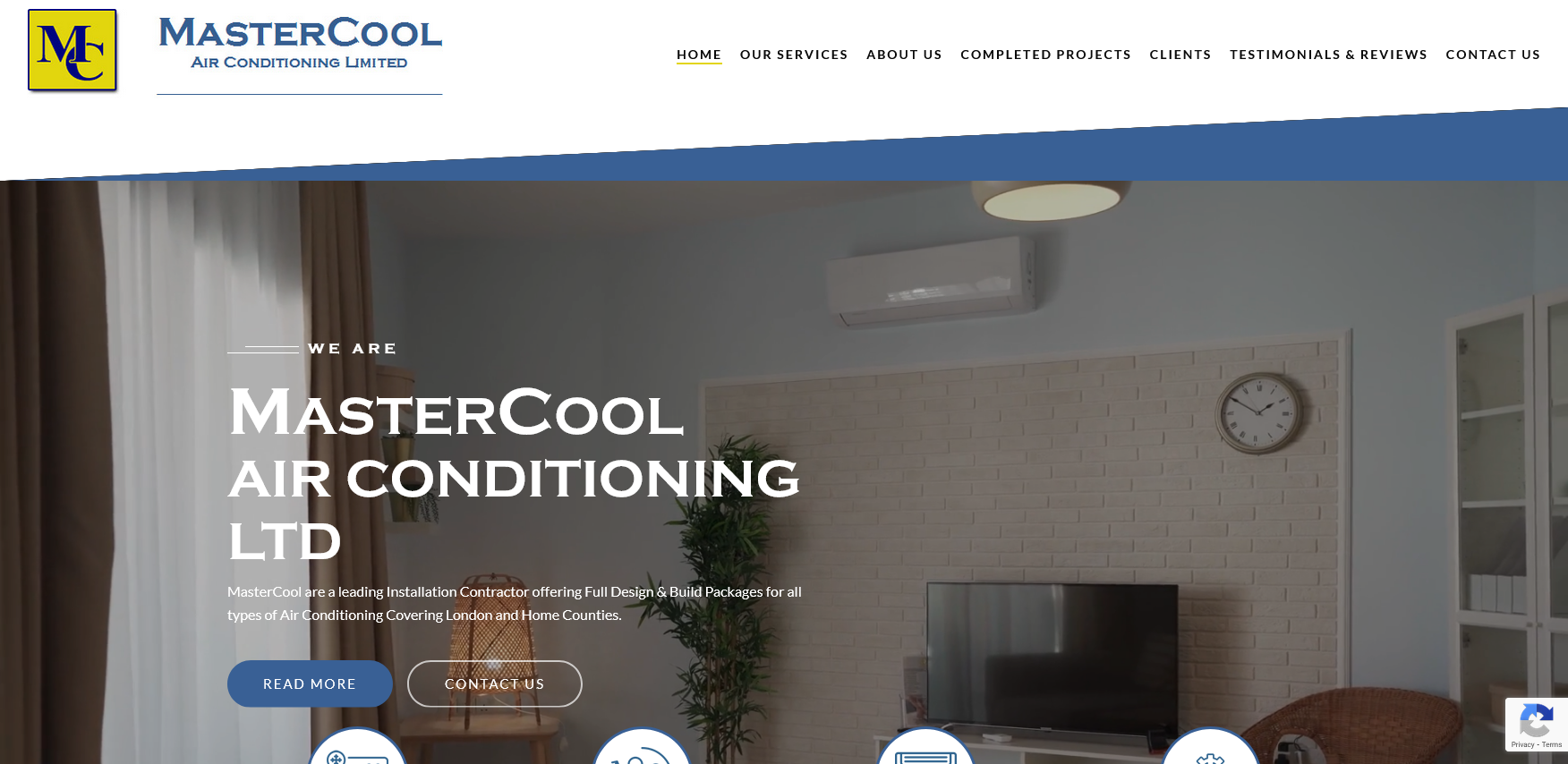 MasterCool A/C Website Screenshot 001