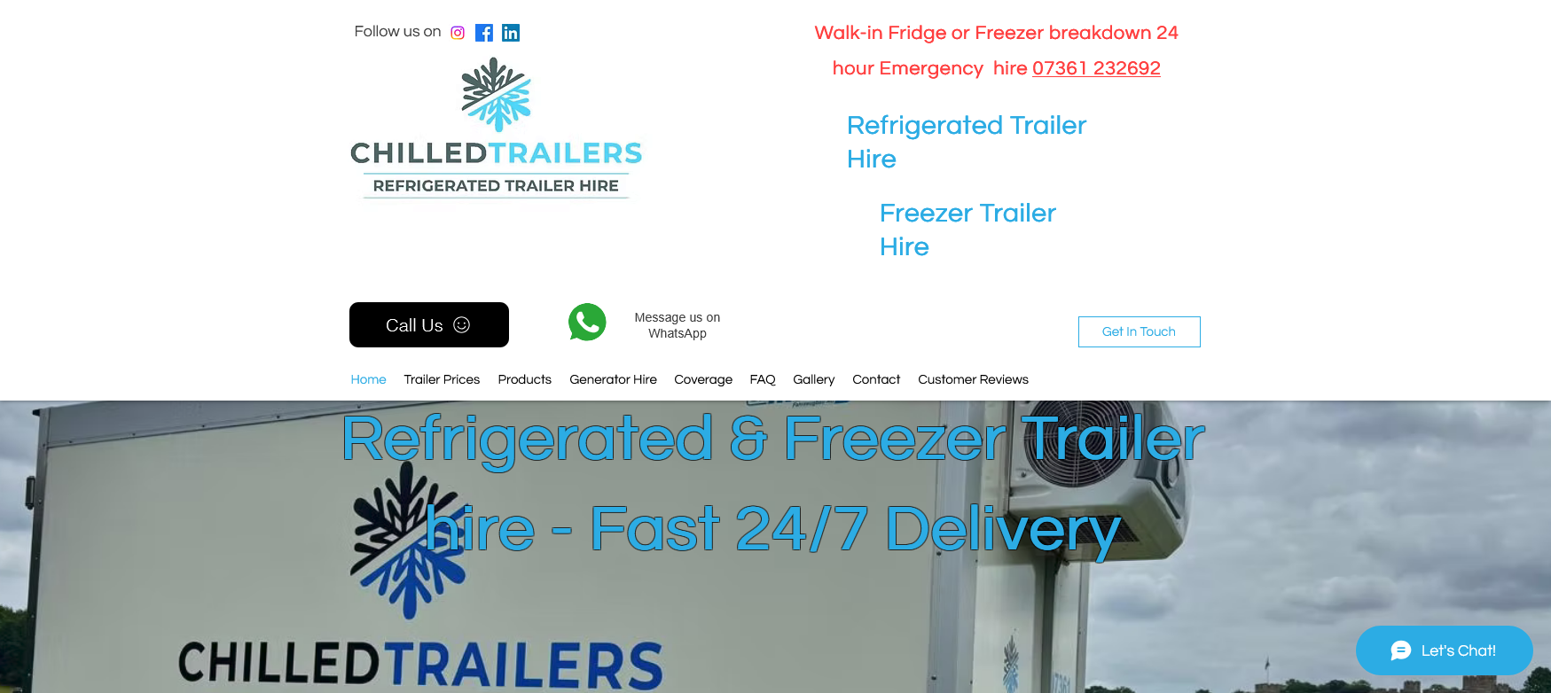 Chilled Trailers  Website Screenshot 001