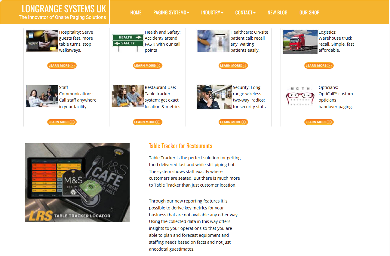 Long Range Systems UK Ltd Website