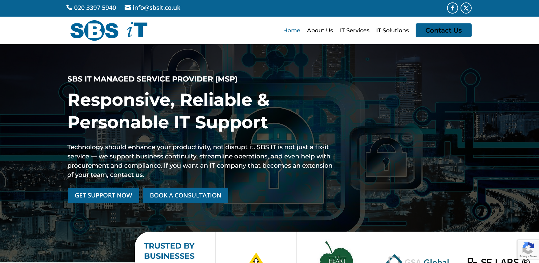 SBS IT Ltd Website Screenshot 001