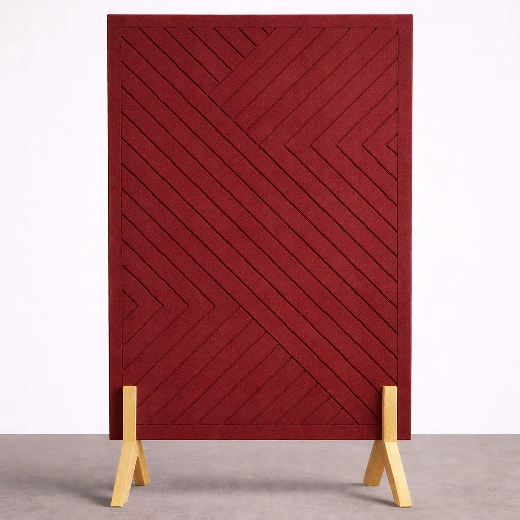 Freestanding Zonal Grooved Acoustic Panel