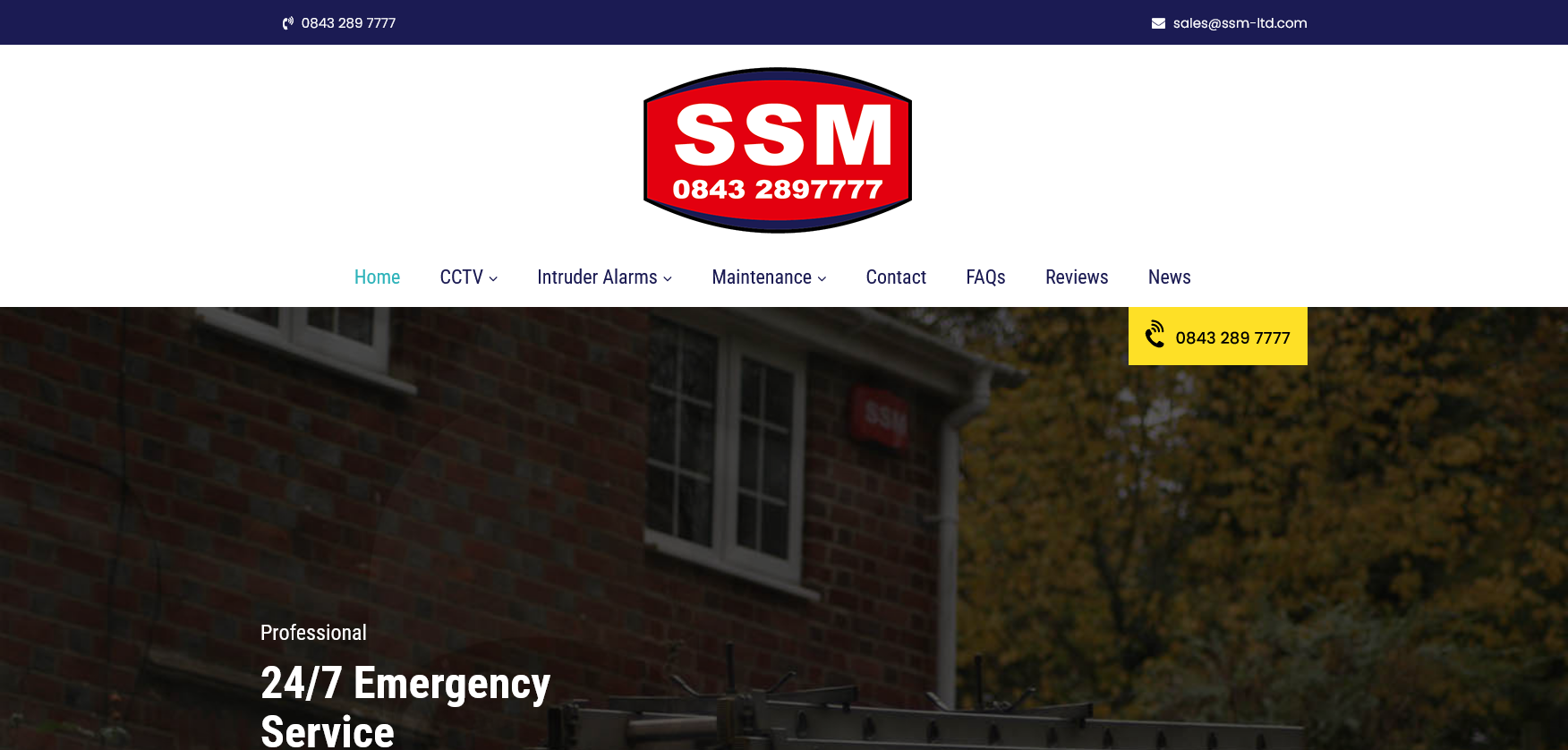 Security Systems Maintenance Ltd Website Screenshot 001