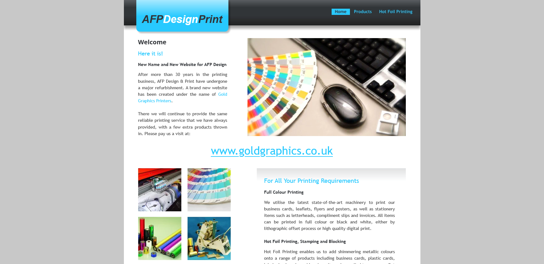 AFP Design & Print Website Screenshot 001