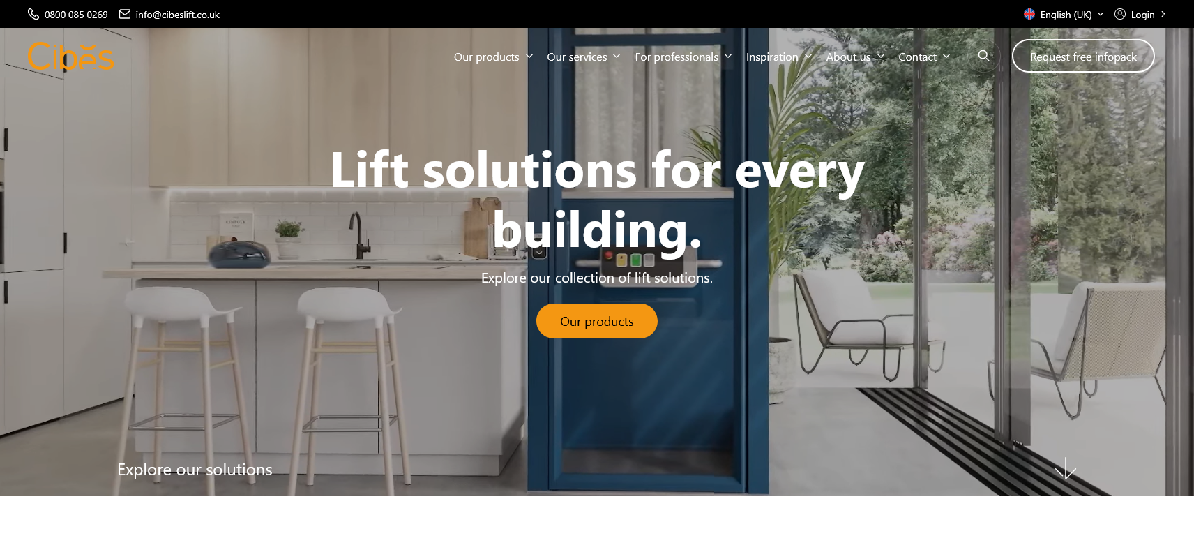 Cibes Lift UK Website Screenshot 001