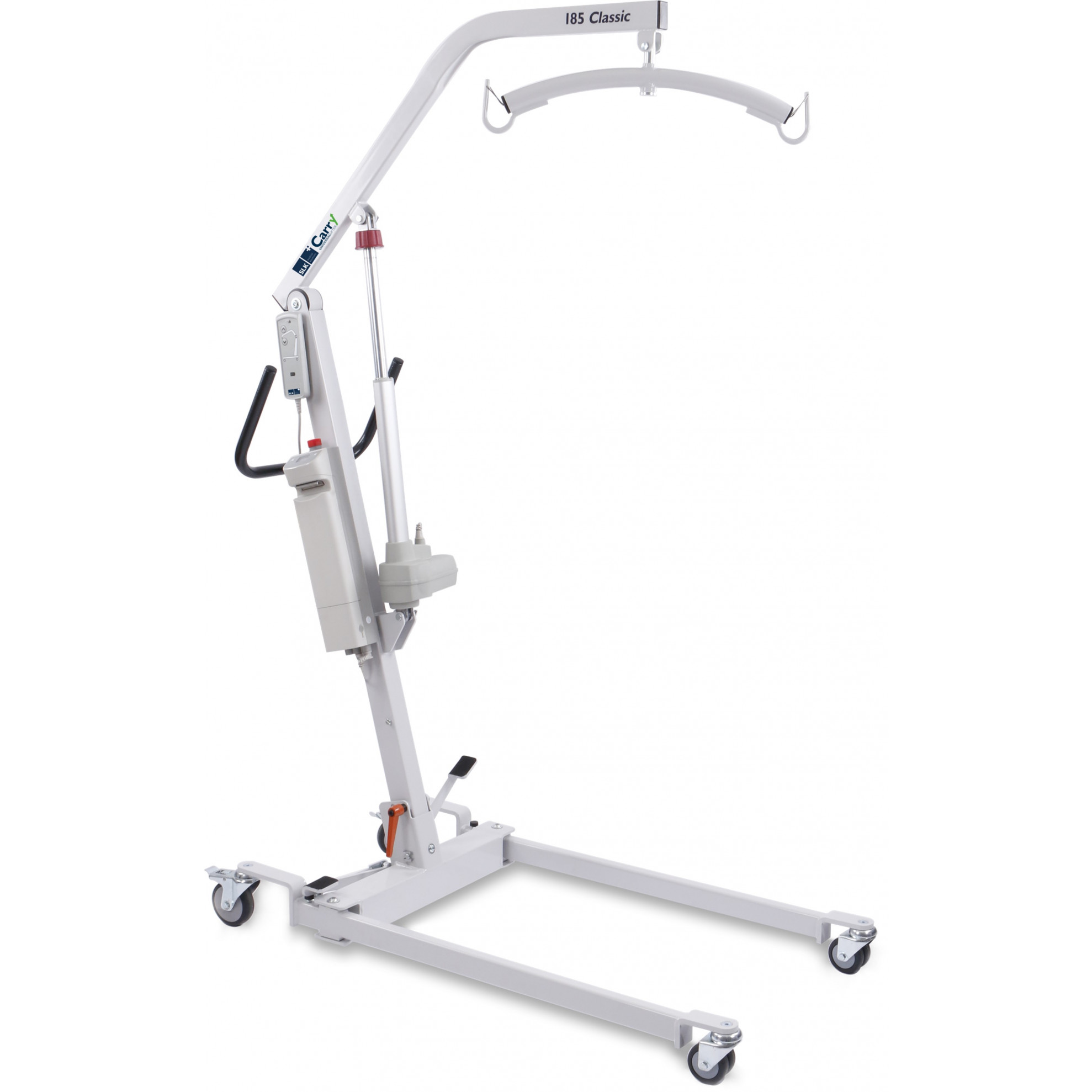 Carry 185 Classic Patient Hoist - full view with compact frame and powered lift arm