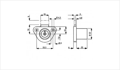 Lowe & Fletcher 2806 Furniture Cam Lock - Black