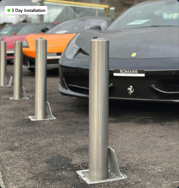 Medium Stainless Steel Telescopic Driveway Bollard in Birmingham