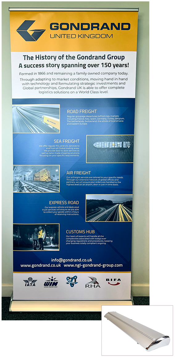 Printed pull up display
