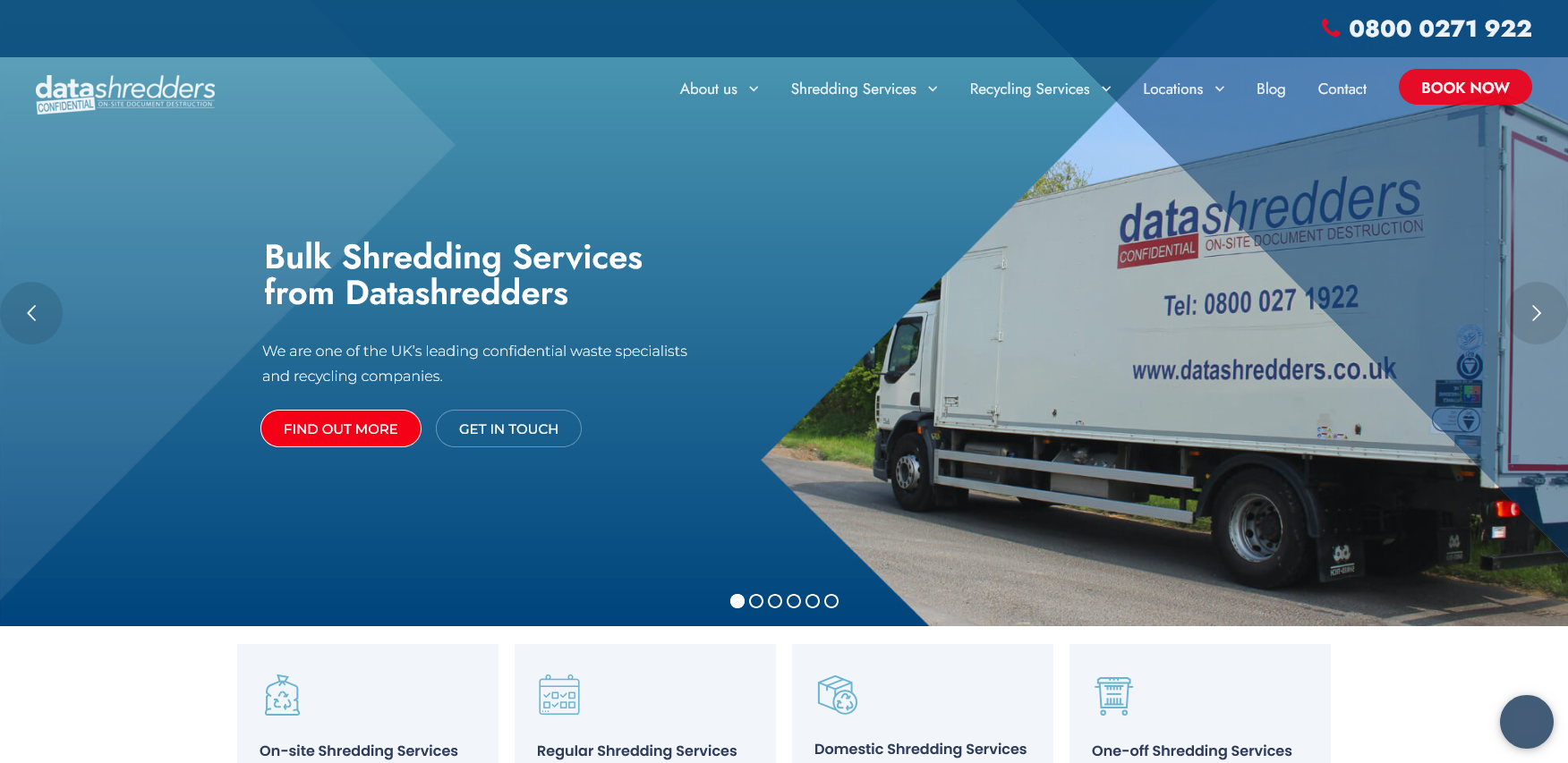 Datashredders Ltd Website Screenshot 001