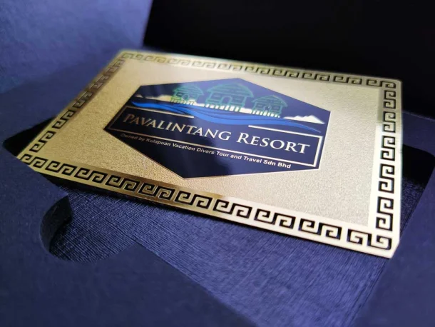 Gold base metal business cards