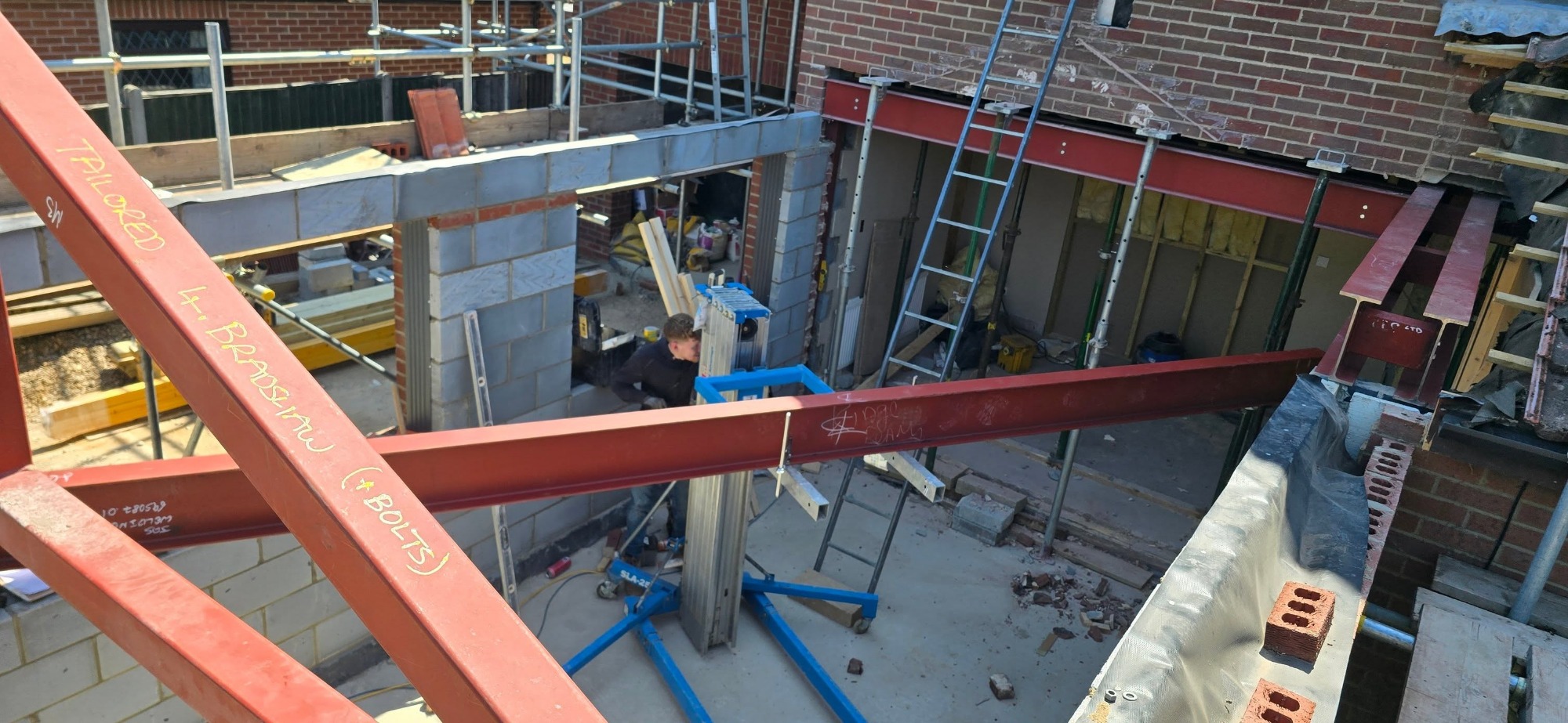 UKCA marked structural steel frame fabricated by JAS Welding Services Ltd