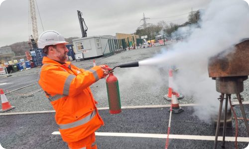 Construction Site Fire Training in Exeter