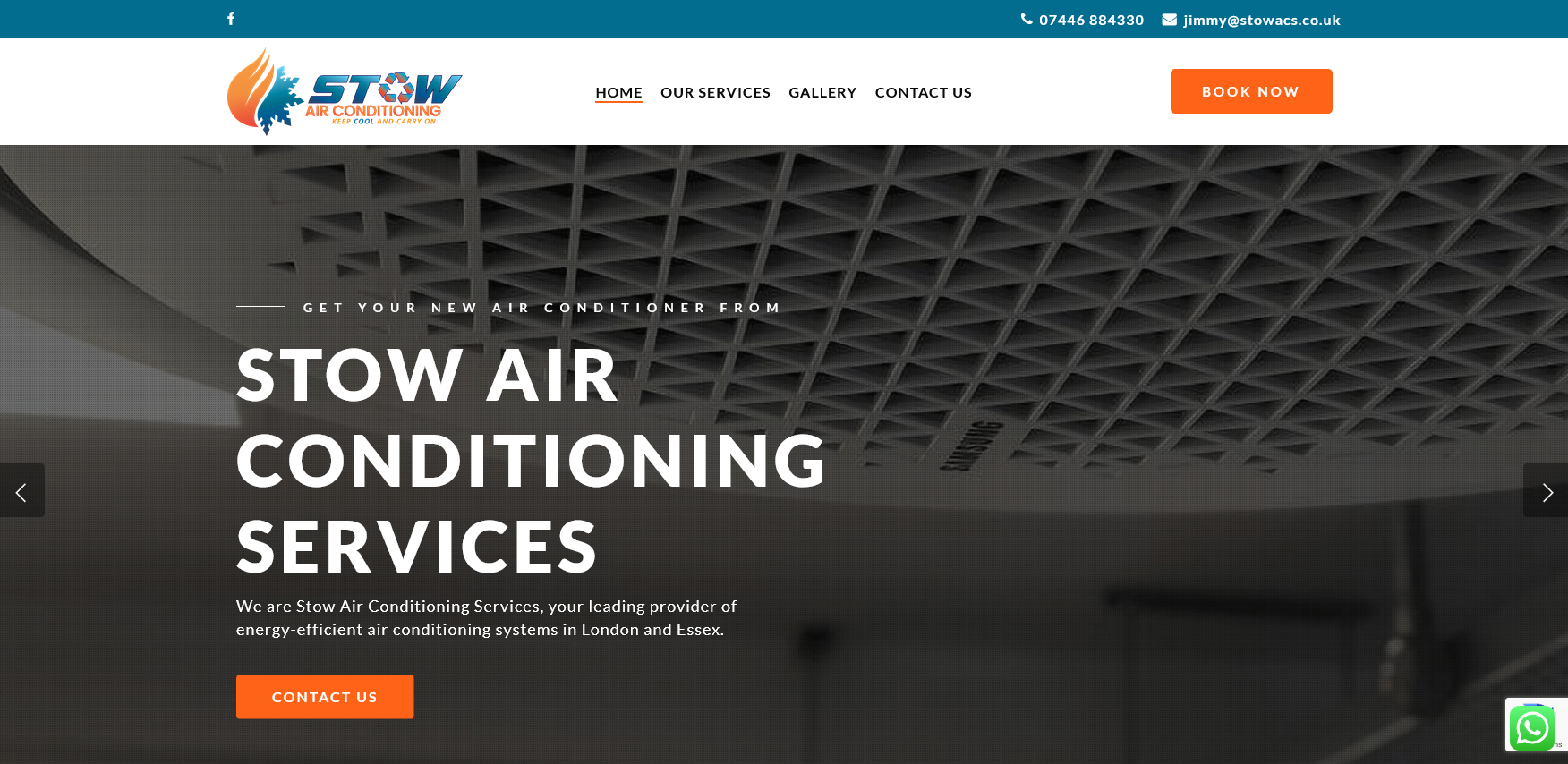 Stow Air Conditioning Website Screenshot 001
