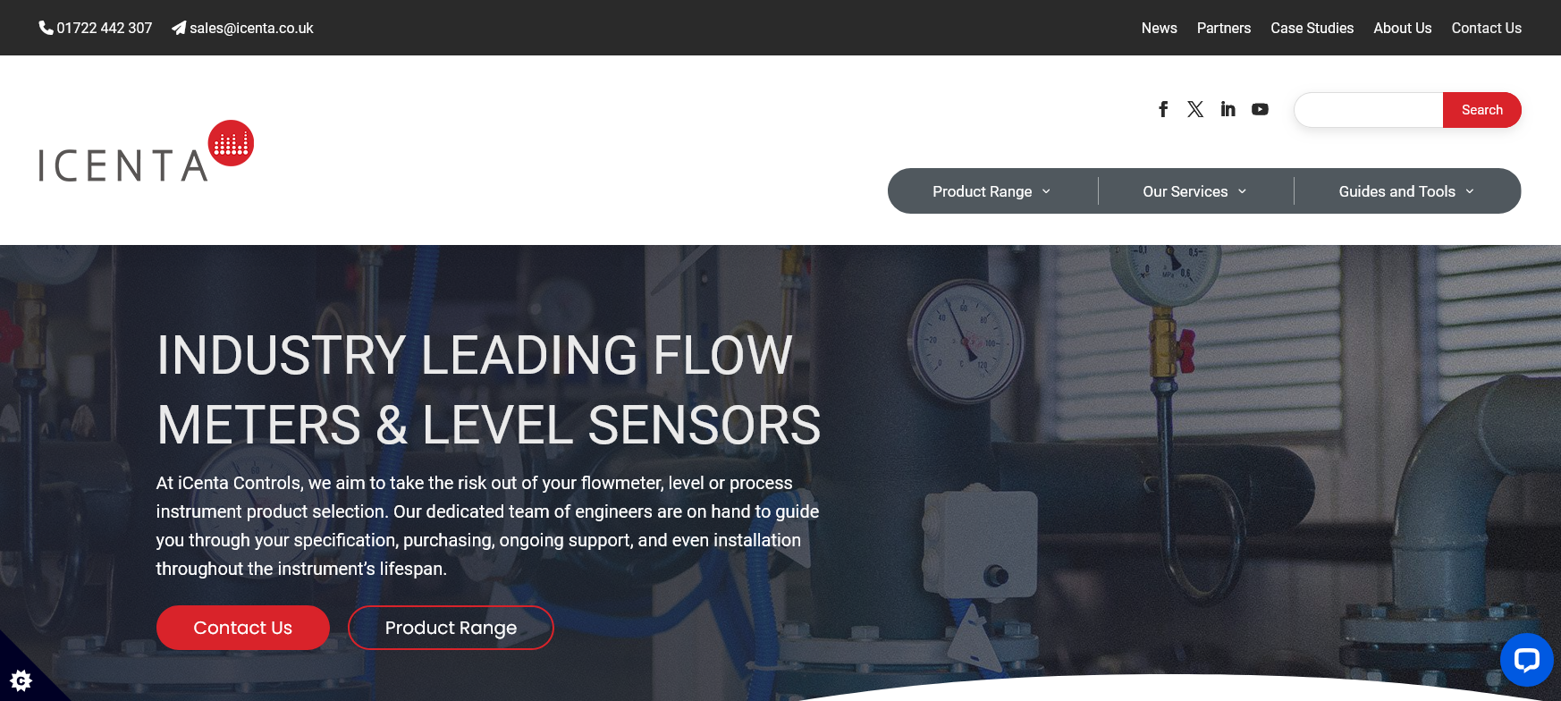 iCenta Controls Ltd Website Screenshot 001