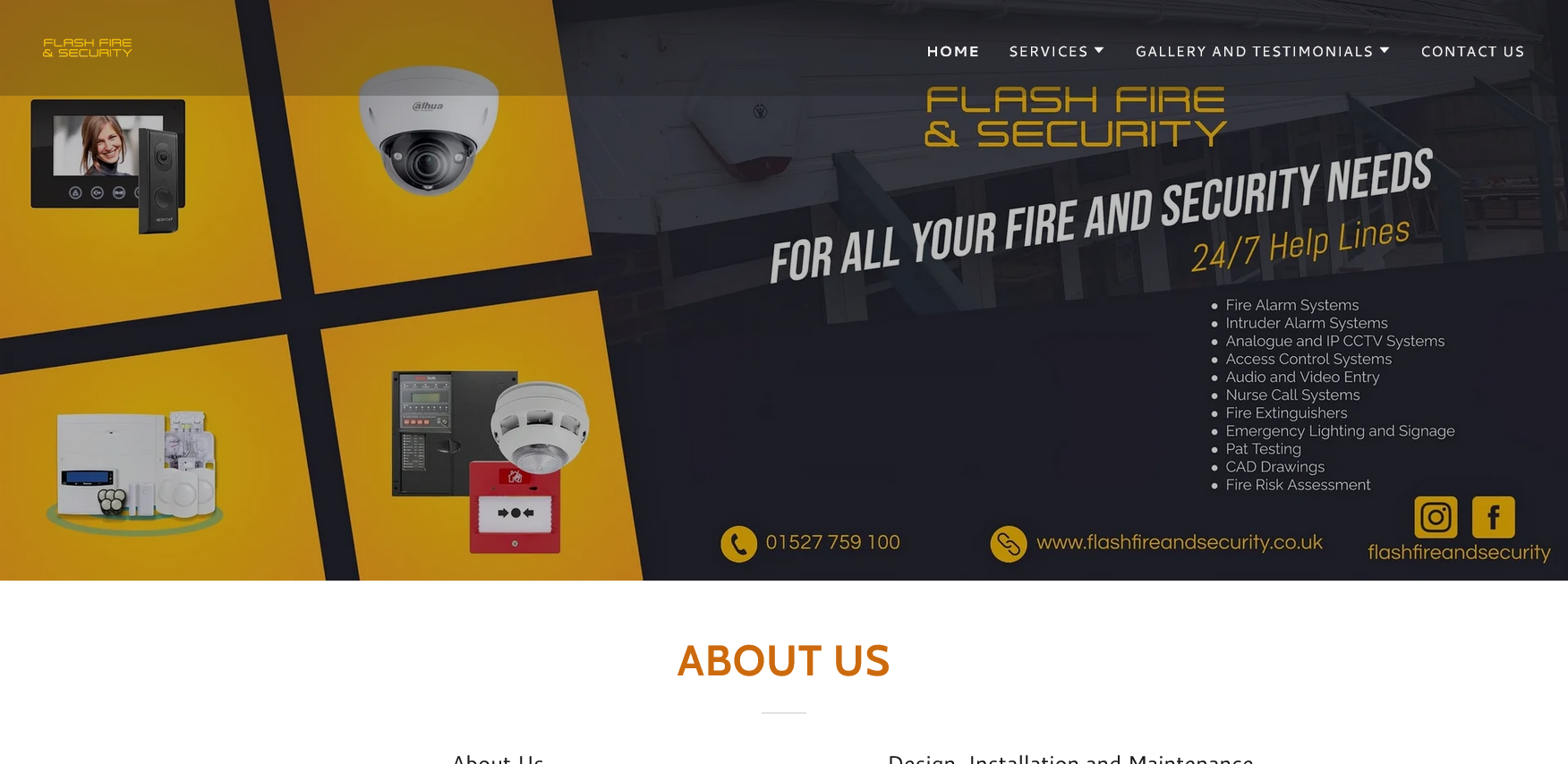 Flash Fire & Security Ltd Website Screenshot 001