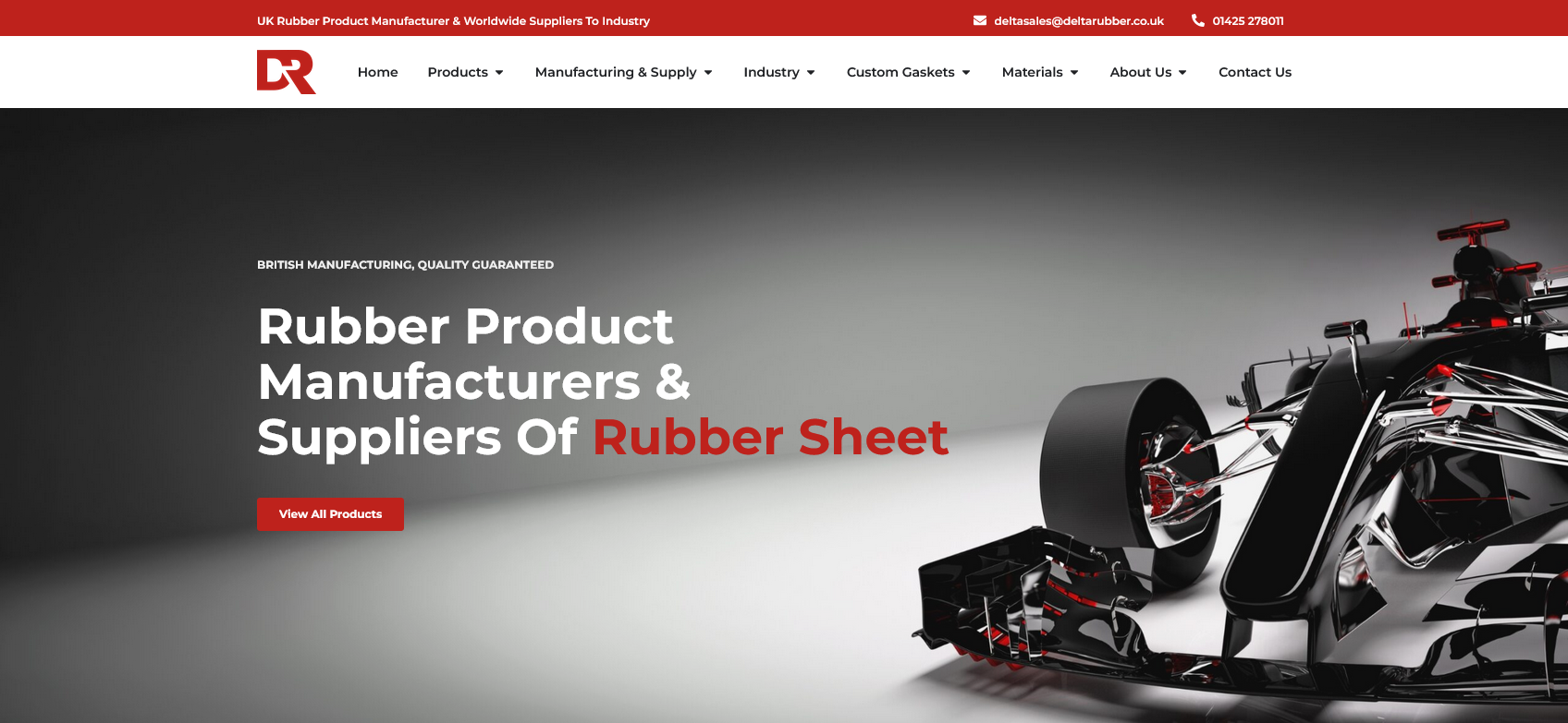 Delta Rubber Ltd Website Screenshot 001