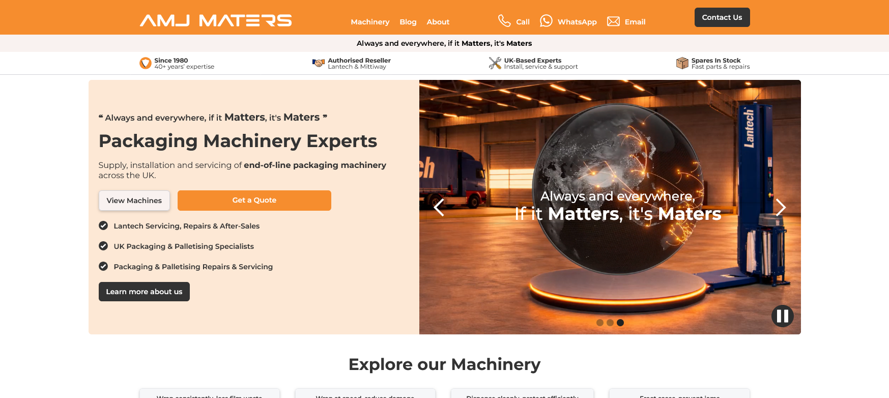 AMJ Maters Website Screenshot 001