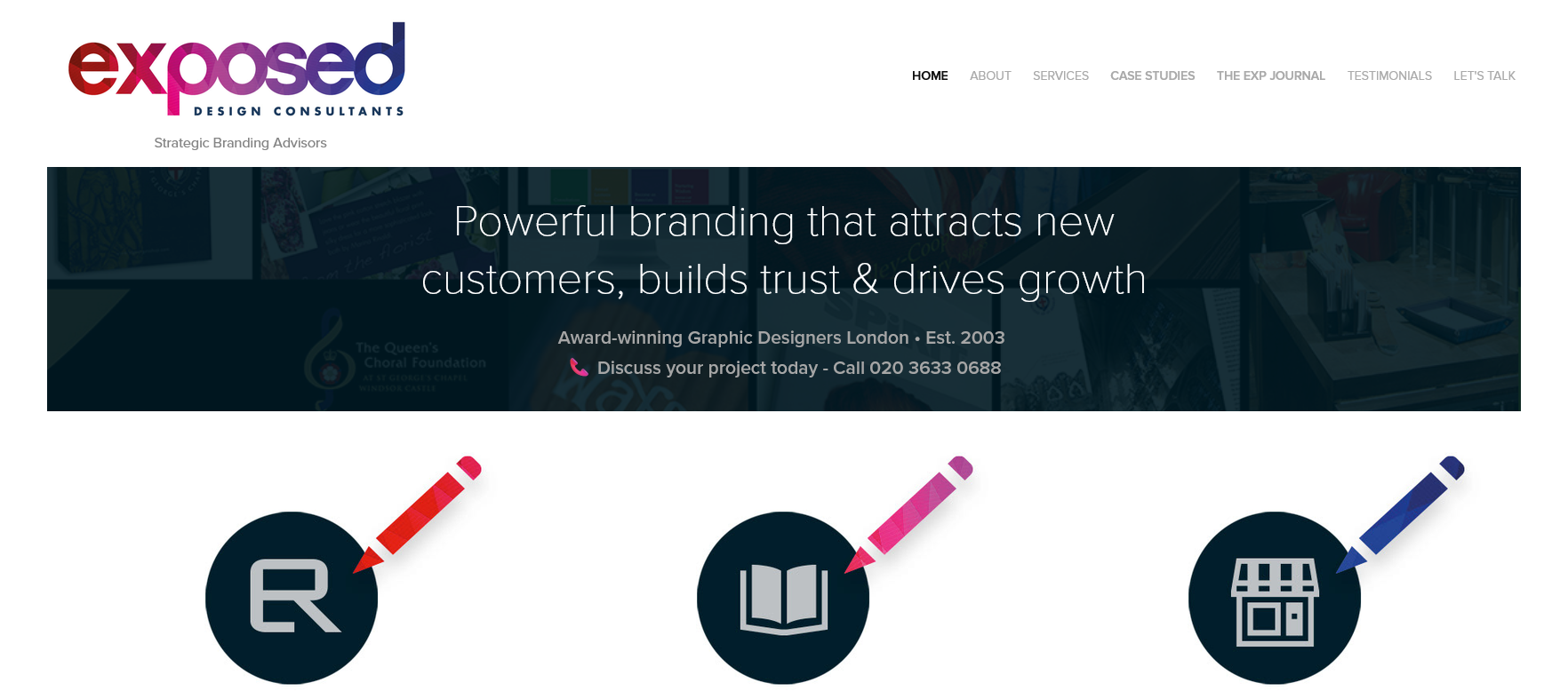 Exposed Design Consultants Website Screenshot 001