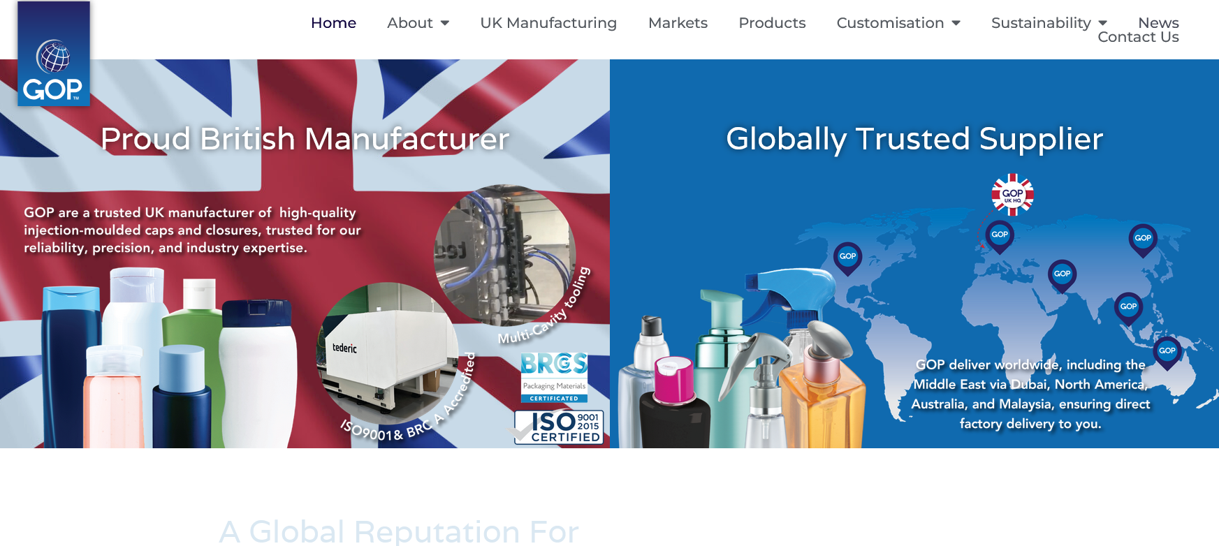 Global One-Pak Ltd UK Manufacturing Global Supplier Lotion Pumps, Trigger Sprays, Disc Top Caps, Caps and Closures, UK tooling, injection moulding, manchester,