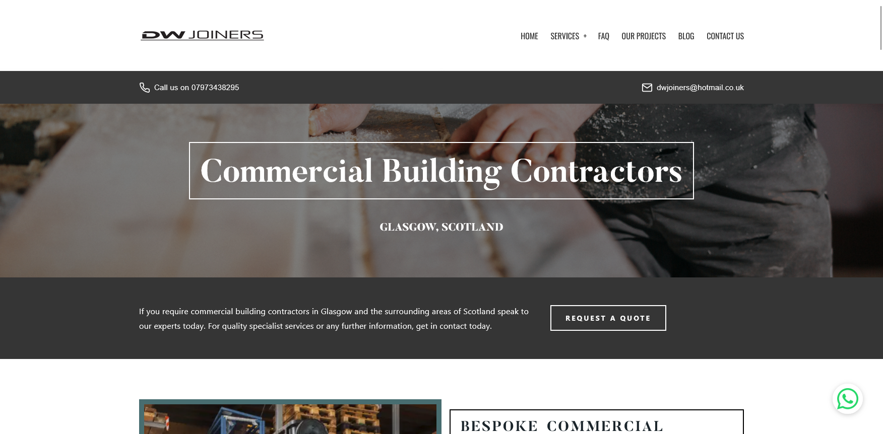 DW Joiners Website Screenshot 001