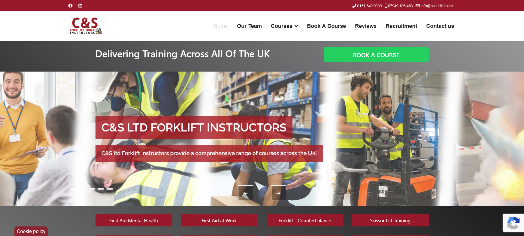 C&S Ltd Training Website Screenshot 001