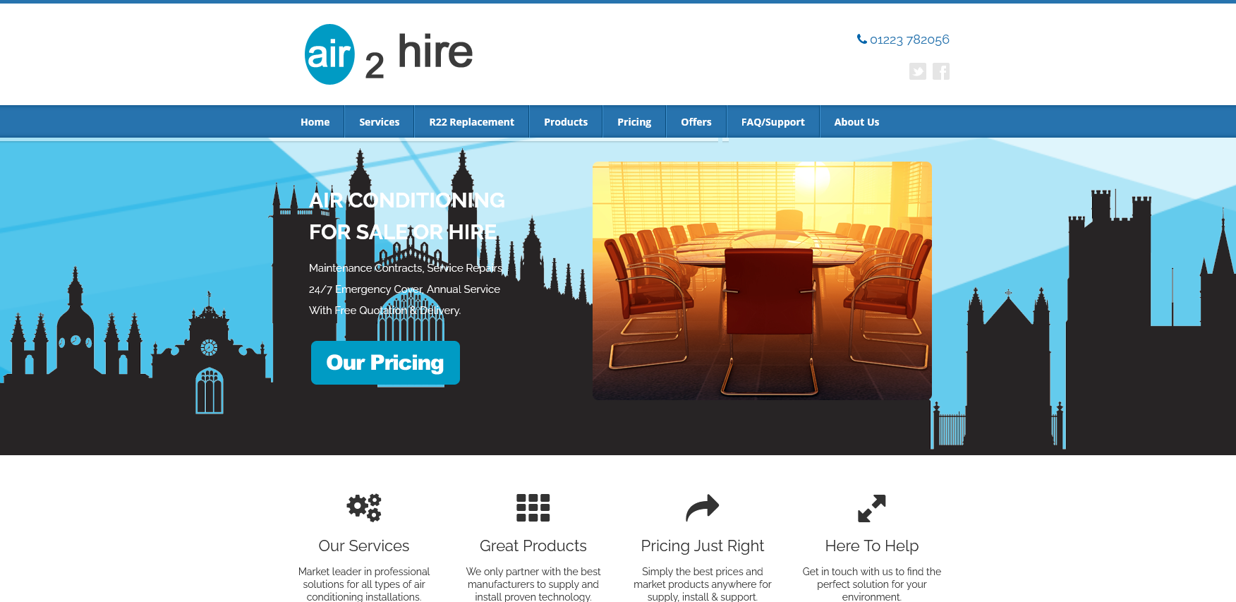 Air 2 Hire Ltd Website Screenshot 001