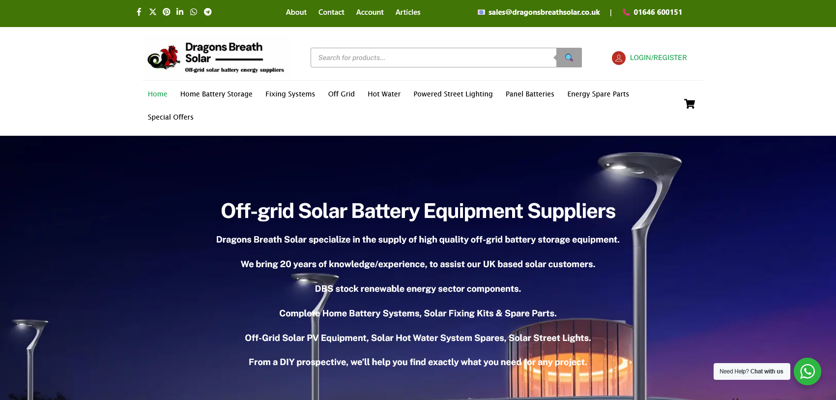 Dragons Breath Solar Website Screenshot 001
