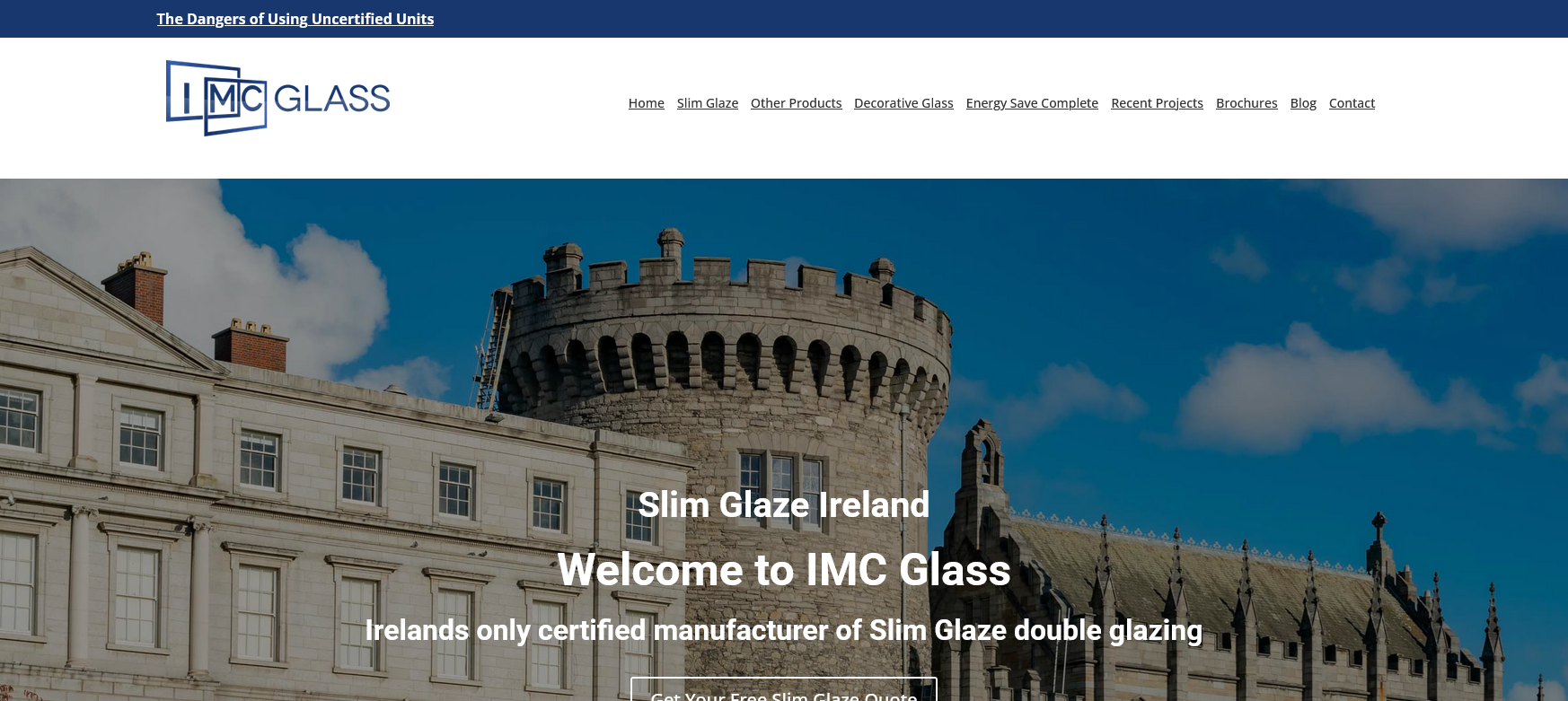 IMC Glass Website Screenshot 001