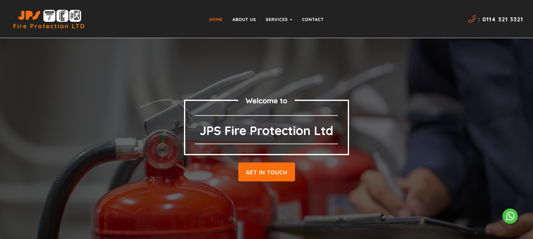 JPS Fire Protection Ltd Website Screenshot 001