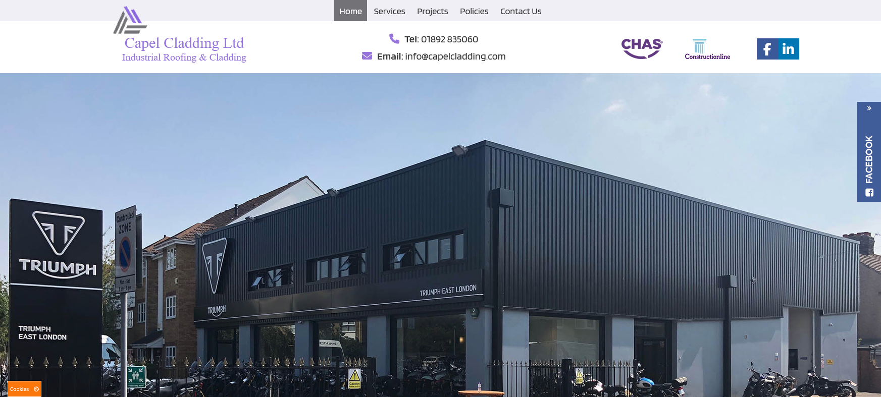 Capel Cladding Ltd Website Screenshot 001