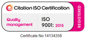 Citation ISO Certification ISO 9001:2015 Logo
