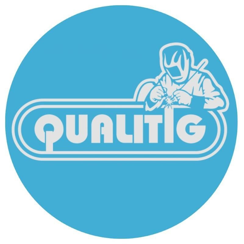 Qualitig logo featuring a welding figure, representing quality TIG welding services in Coventry.