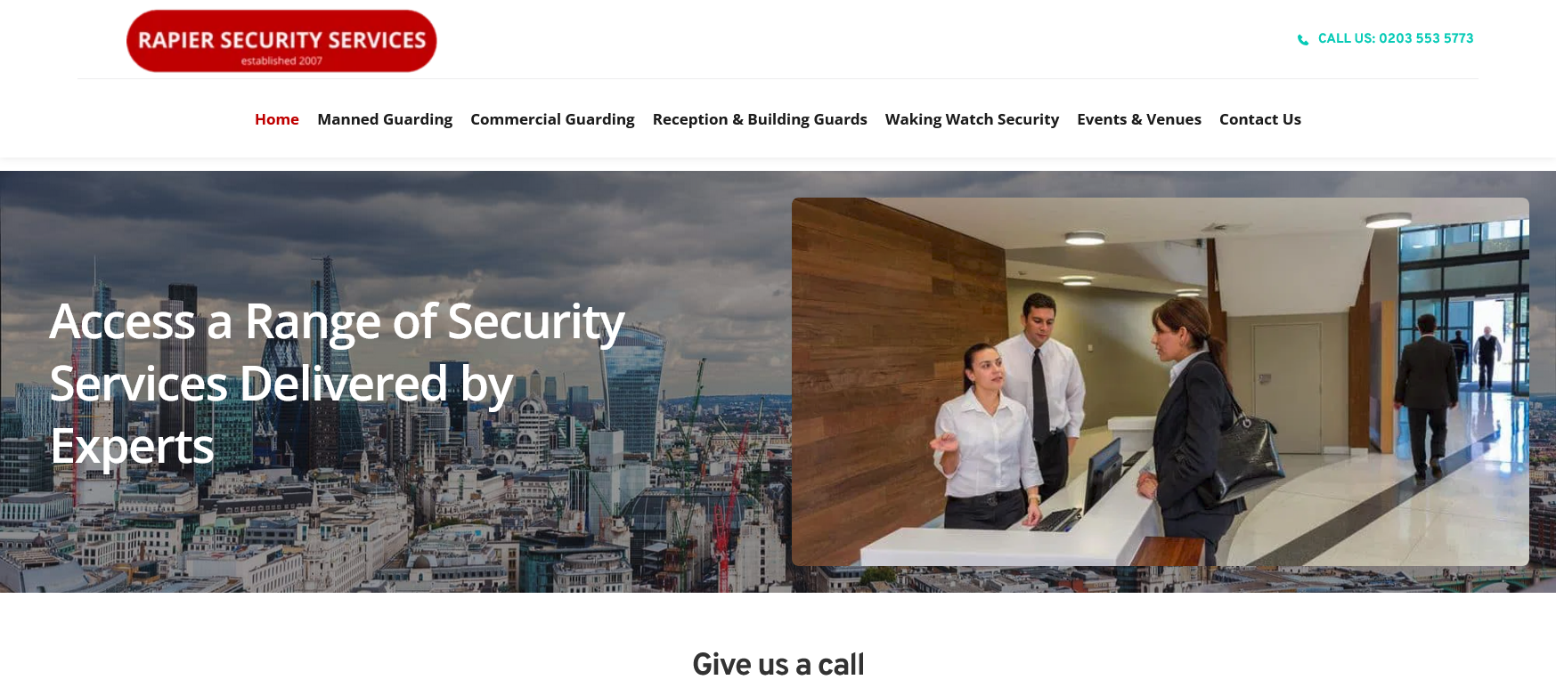 Rapier Security Services Ltd Website Screenshot 001