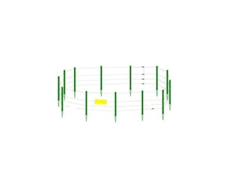 EB5LPGPK. Economy Battery 50m 5 Line Pond & Garden Protection Fence Kit (With 90cm Posts)