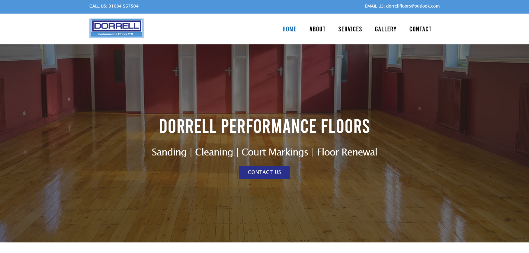 Dorrell Performance Floors Ltd Website Screenshot 001