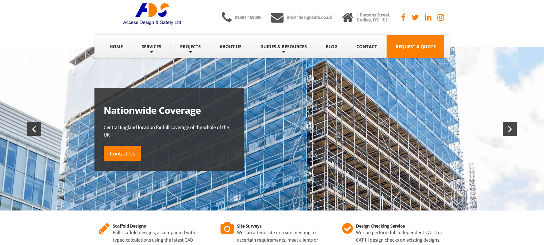 Access Design & Safety Ltd Website Screenshot 001