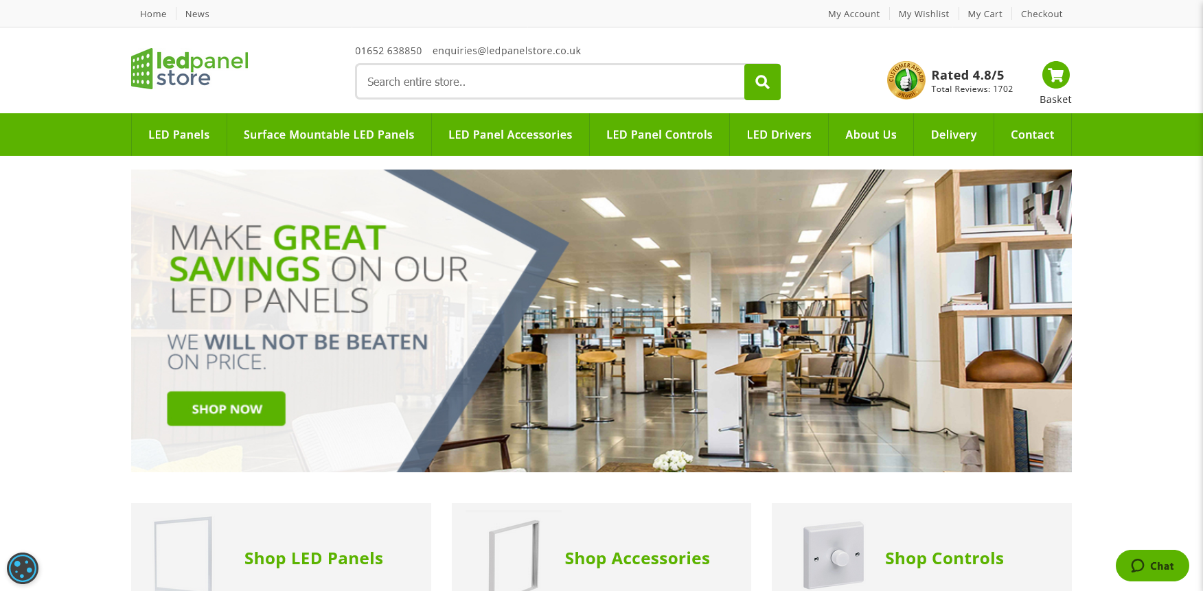 LED Panel Store Website Screenshot 001