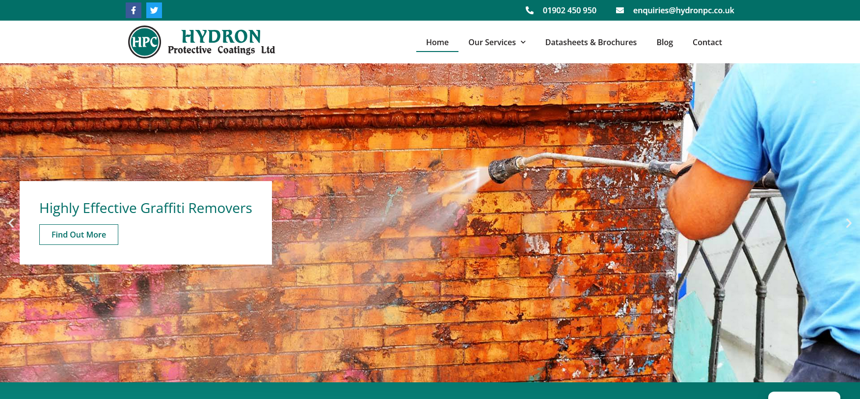 Hydron Protective Coatings Ltd Website Screenshot 001