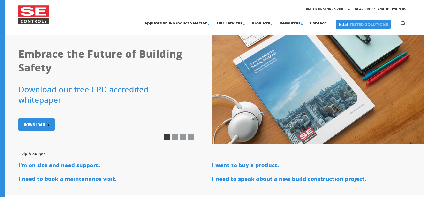 SE Controls Website Screenshot 001