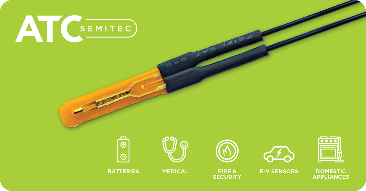 Ultra-Thin Flexible NTC Sensors for Temperature Sensing in Tight Spaces